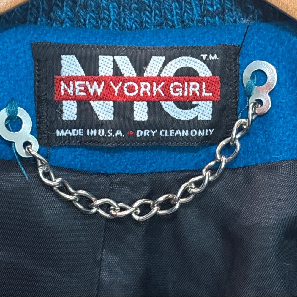 Vintage Andover Wool by Forstmann Coat Teal NYG New York Girl Made in USA Raglan - Picture 2 of 11